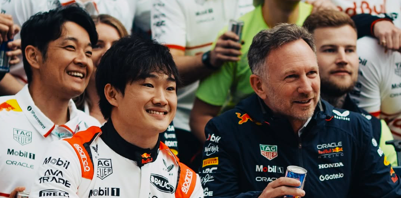 角田裕毅 ホーナーにメッセージ「レッドブルF1の一員にしてくれて感謝」