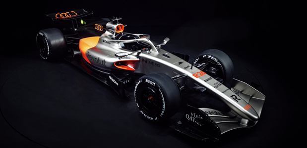 アウディ、ベルリンで2026年F1リバリー初披露
